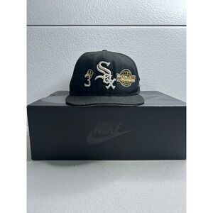 New Era Chicago White Sox World Series Champions Black Fitted Hat 7 5/8 #419‎